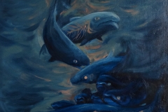 All armed salmon // Oils 120x80 // 2018